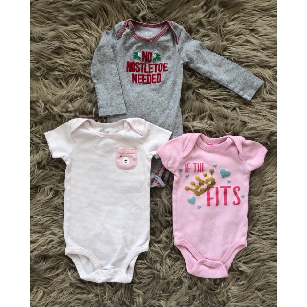 *3 Random Baby Girl Onesies*